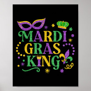 Mardi Gras King Fun Parade Mardi Gras Carnival Cos Poster
