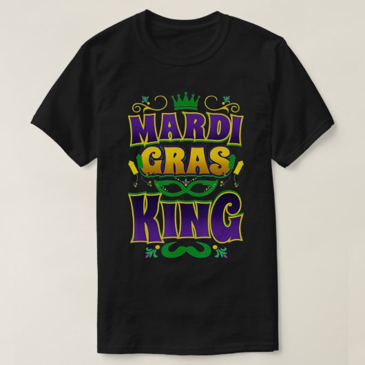 Mardi Gras King Fun Parade Mardi Gras Carnival Cos T-shirt (Design voorkant)