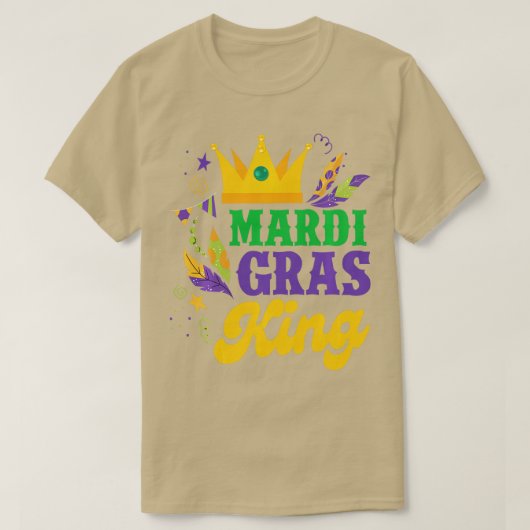 Mardi Gras King Funny Mardi Gras Carnival Party T-shirt (Design voorkant)