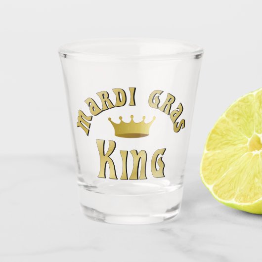 Mardi Gras King Shot Glas (Voorkant)