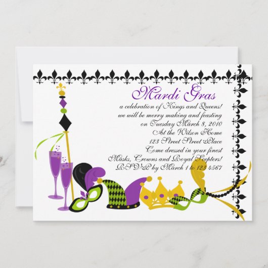 Mardi Gras King's Court Kaart (Voorkant)