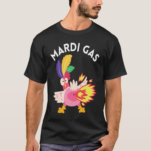 Mardi Gras Kip Meme Scheten Mardi Gas Kip Wees T-shirt (Voorkant)