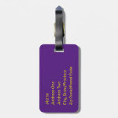 Mardi Gras Kiss Bagagelabel (Achterkant verticaal)