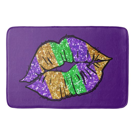 Mardi Gras Kiss Bath Mat (Voorkant)