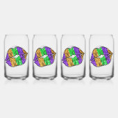 Mardi Gras Kiss-bril Blikvorm Glas (Achterkant)