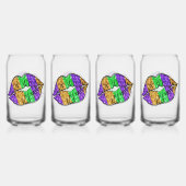 Mardi Gras Kiss-bril Blikvorm Glas (Voorkant)