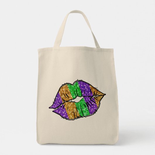 Mardi Gras Kiss Canvas tas (Achterkant)
