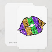 Mardi Gras Kiss Flat Wenskaart Kaart (Voorkant / Achterkant)