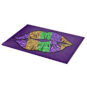 Mardi Gras Kiss Glass Cutting Board Snijplank (Hoek)