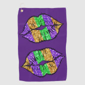 Mardi Gras Kiss Golf Towel Golfhanddoek (Voorkant)