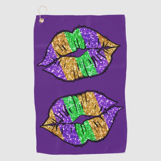 Mardi Gras Kiss Golf Towel Golfhanddoek (Voorkant)