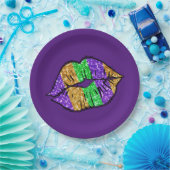 Mardi Gras Kiss Paper Borden Papieren Bordje (Feest)