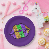 Mardi Gras Kiss Paper Borden Papieren Bordje (Feest)