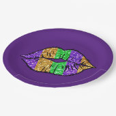 Mardi Gras Kiss Paper Borden Papieren Bordje (Gekanteld)