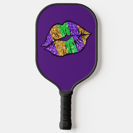 Mardi Gras Kiss Pickleball Racket (Achterkant)