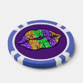 Mardi Gras Kiss Poker Chips (Enkel)