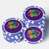 Mardi Gras Kiss Poker Chips (Opstapeling)