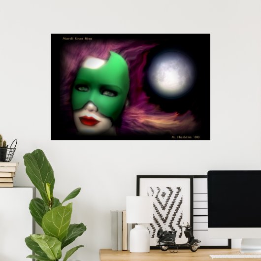 Mardi Gras Kiss Poster (Thuiskantoor)