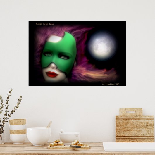 Mardi Gras Kiss Poster (Keuken)