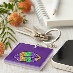 Mardi Gras Kiss Sleutelhanger