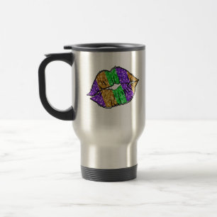Mardi Gras Kiss Travel Mug Reisbeker
