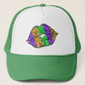 Mardi Gras Kiss Trucker Hat Pet (Voorkant)