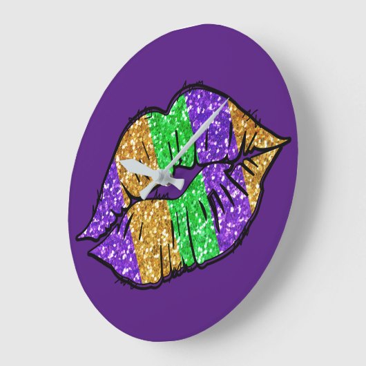 Mardi Gras Kiss Wall klok (Hoek)