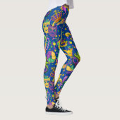 Mardi gras kleuren D Blauw Leggings (Rechts)