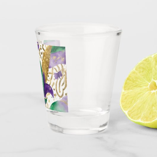 Mardi gras kleuren Koeler Shot Glas (Rechts)