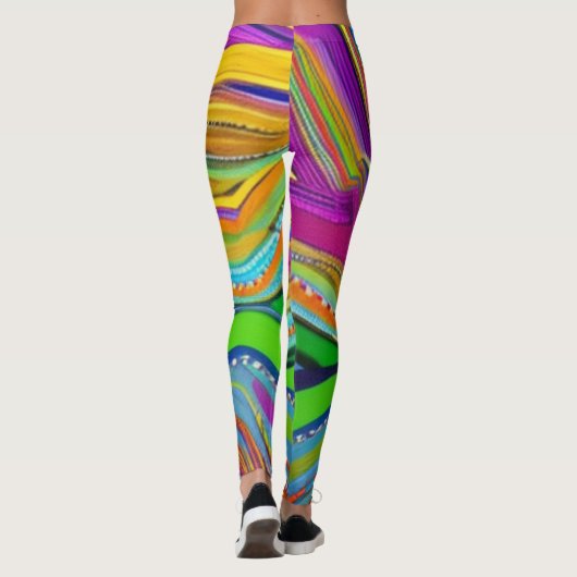 Mardi Gras kleuren met leggings voor kralen (Achterkant)