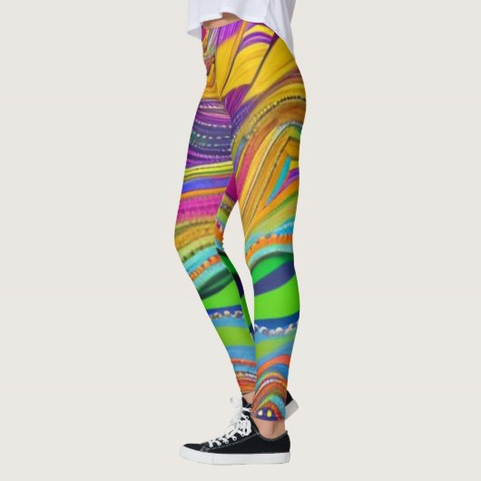 Mardi Gras kleuren met leggings voor kralen (Links)