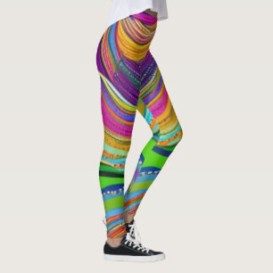Mardi Gras kleuren met leggings voor kralen