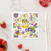 Mardi gras kleuren servet (Insitu)