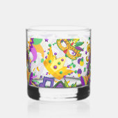 Mardi gras kleuren whisky glas (Links)