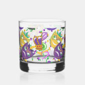 Mardi gras kleuren whisky glas (Rechts)