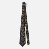 Mardi Gras Kleurpatroon Stropdas (Voorkant)