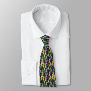 Mardi Gras Kleurpatroon Stropdas