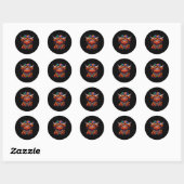 Mardi Gras Koe met kostuumkralen Ronde Sticker (Vel)