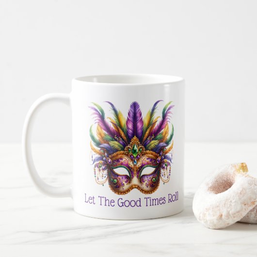 Mardi Gras Koffiemok (Met donut)