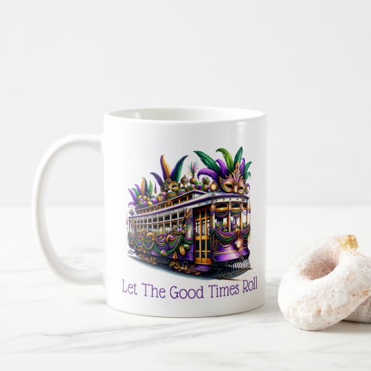 Mardi Gras Koffiemok (Met donut)