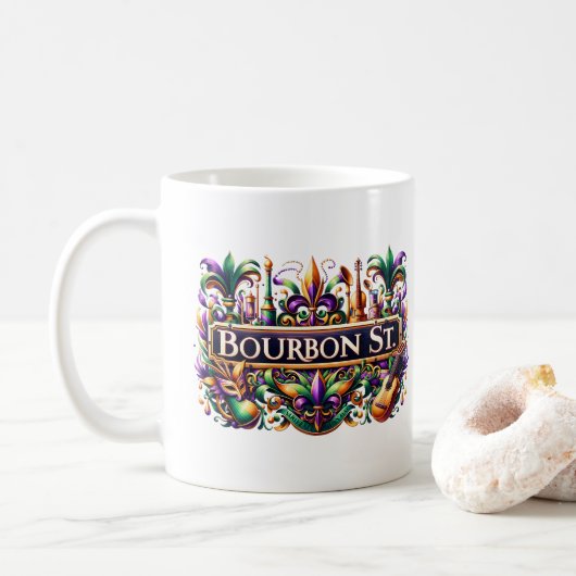 Mardi Gras Koffiemok (Met donut)
