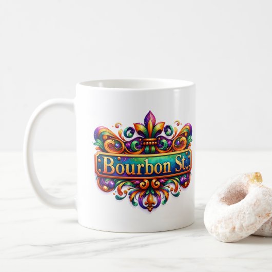 Mardi Gras Koffiemok (Met donut)
