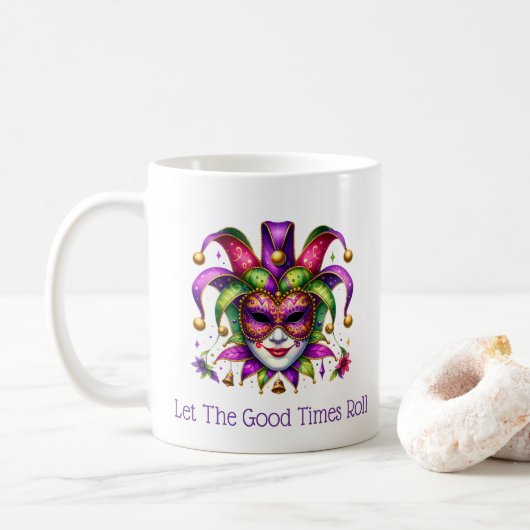 Mardi Gras Koffiemok (Met donut)