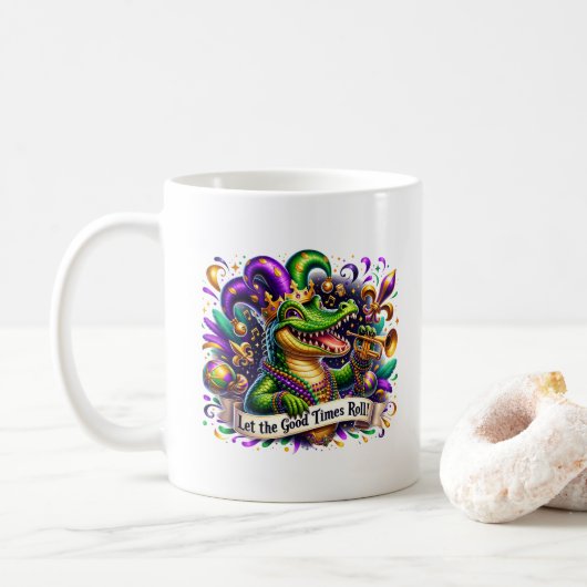 Mardi Gras Koffiemok (Met donut)