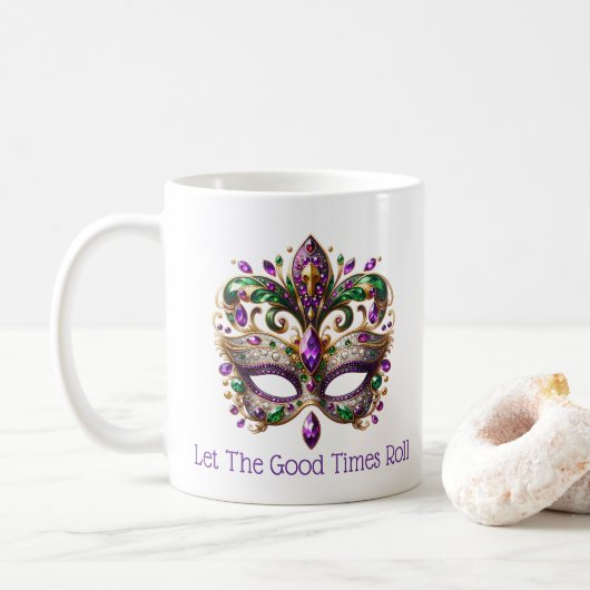 Mardi Gras Koffiemok (Met donut)