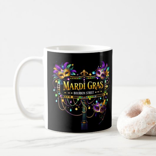 Mardi Gras  Koffiemok (Met donut)