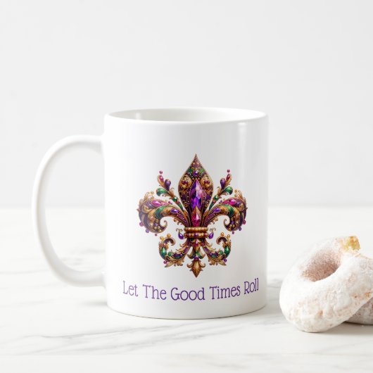 Mardi Gras  Koffiemok (Met donut)