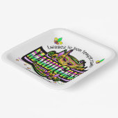 Mardi Gras komt overeen met thema Papieren Bordje (Gebogen)