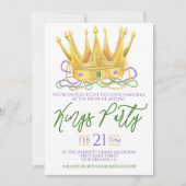 Mardi Gras Koningen Party Uitnodiging (Voorkant)