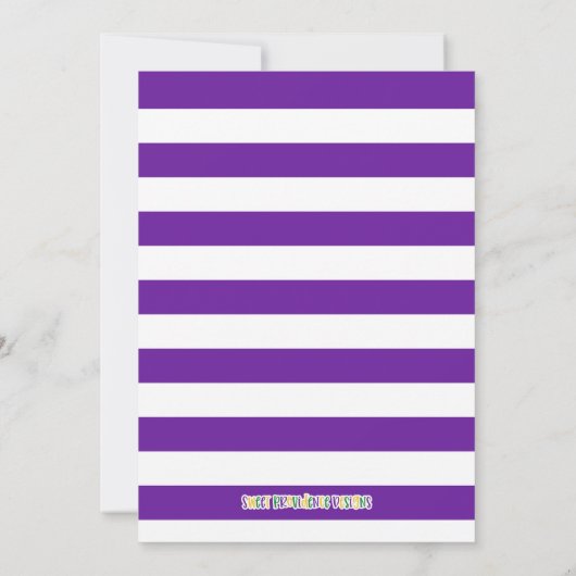 Mardi Gras Koningin Eerste Verjaardag Uitnodiging (Achterkant)